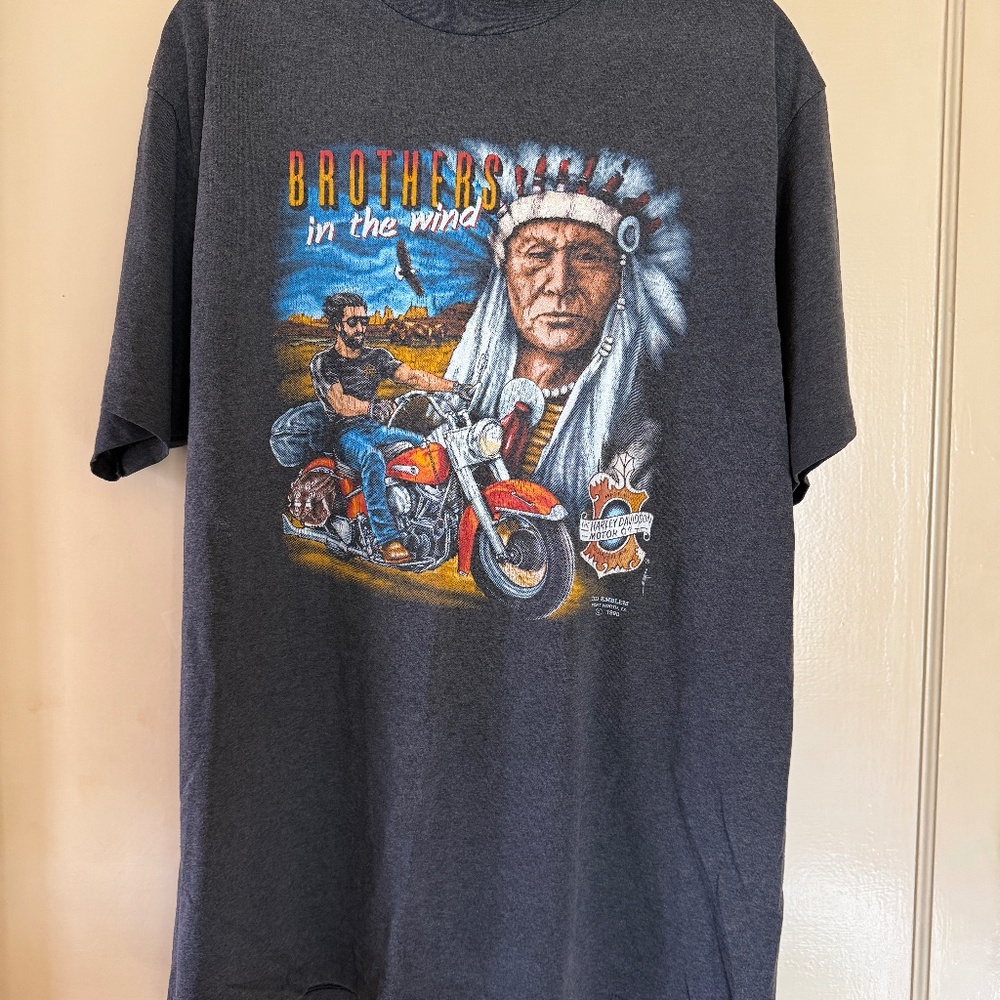 Harley Davidson “Brothers in the Wind” two-sided T-shirt 3D Emblem